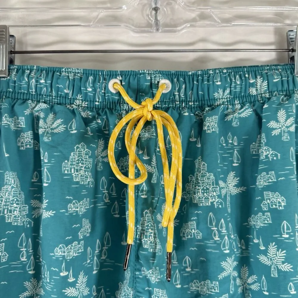 Tommy Bahama Relax Swim Trunks Men's 3XB Blue Hawaiian Mesh Lined Pockets